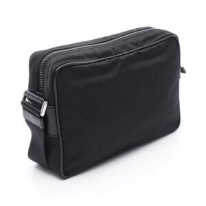 Prada Black Shoulder TESSUTOSAFFI Bag Saffiano Leather Nylon